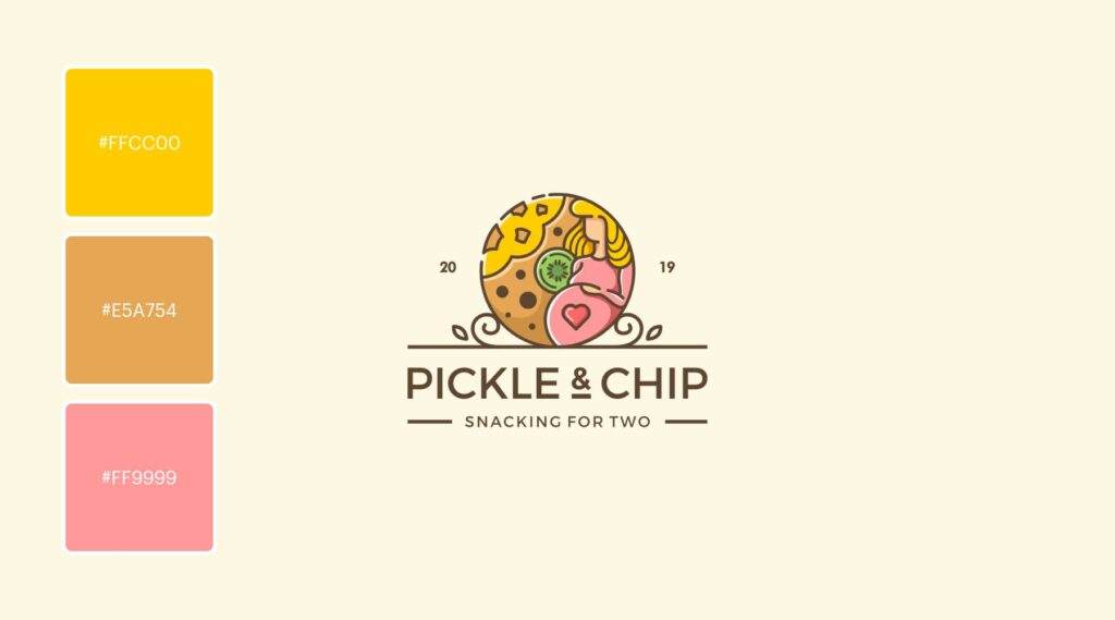 An illustrated logo for a pregnant women’s snack brand