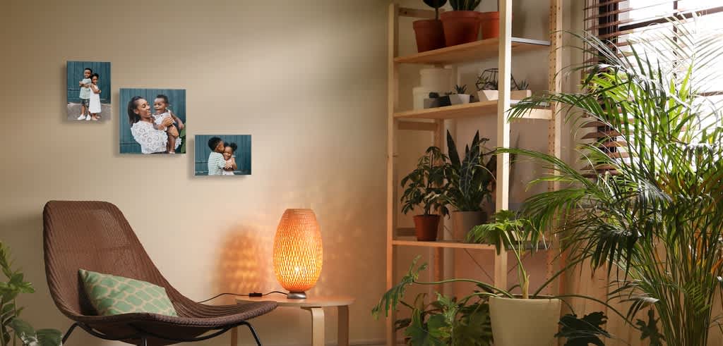 Promotional gift idea: photo tiles mockup