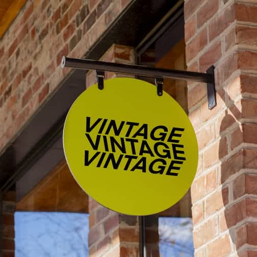 Small business Vintage Vintage Vintage wordmark logo using italics as a subtle tweak to be unique.