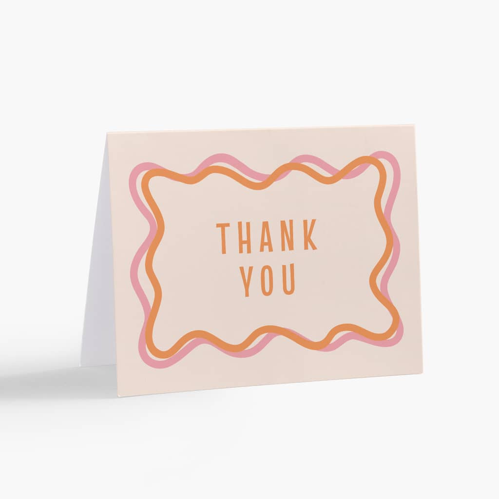 A creative postcard design with a ‘thank you’ slogan