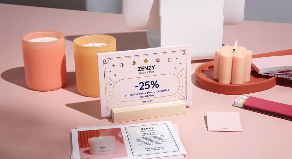 A modern postcard design with clear fonts