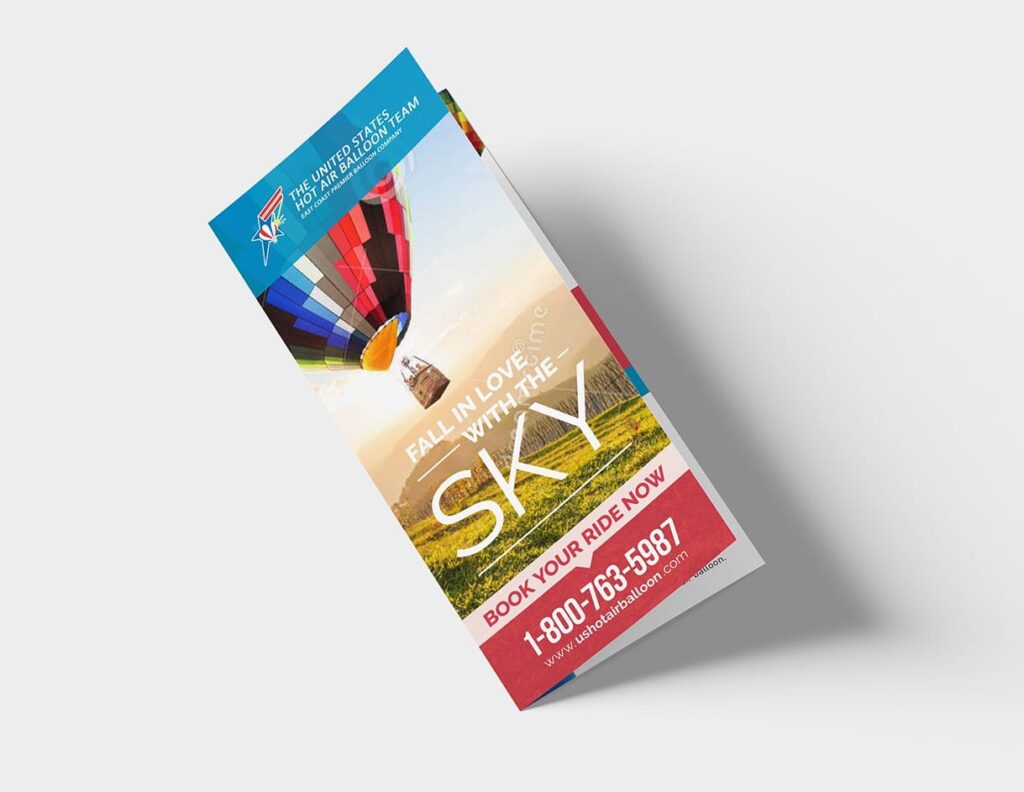 hot air balloon business brochure design example