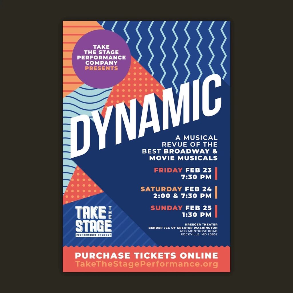 Poster design with a clear CTA at the bottom