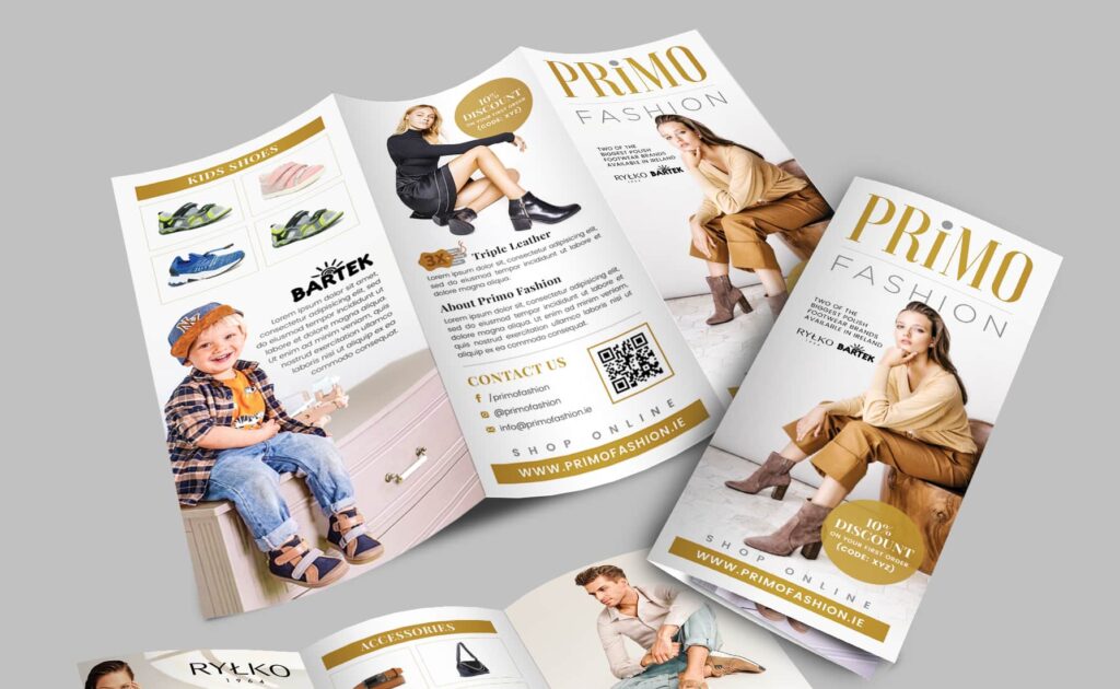 primo fashion tri-fold brochure