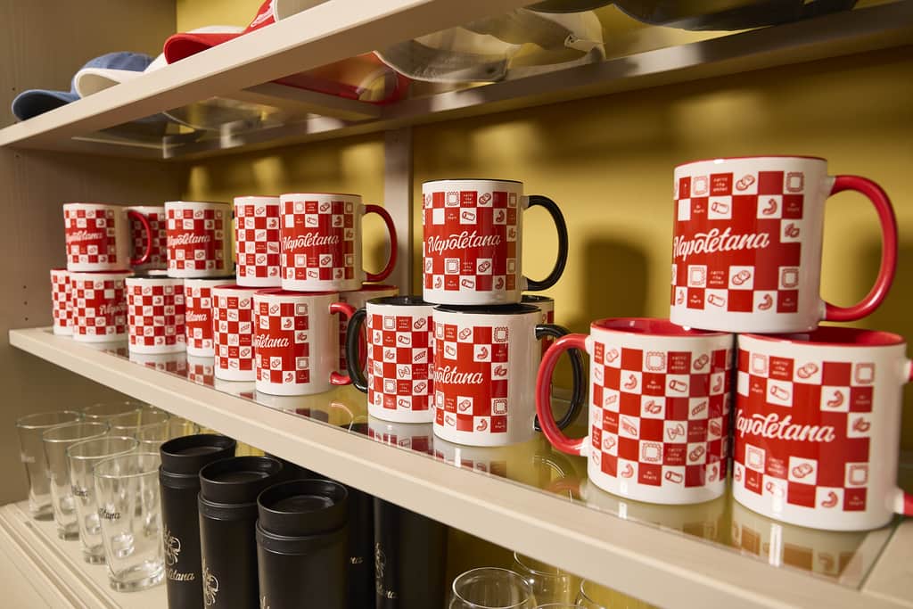 Napoletana red coffee mug promotional merch