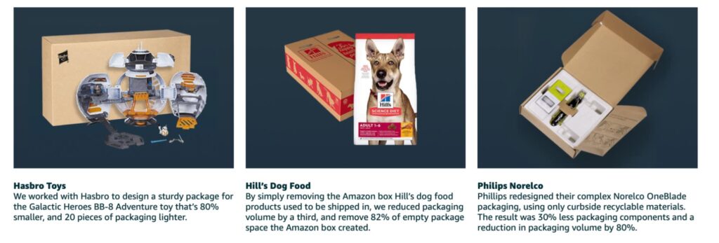 Hasbro Toys, Hill&rsquo;s Dog Food and Philips Norelco frustration-free packaging examples
