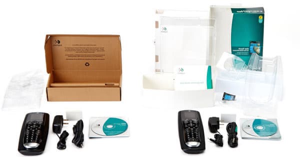 A side-by-side comparison of standard packaging and frustration-free packaging that reduces packaging waste