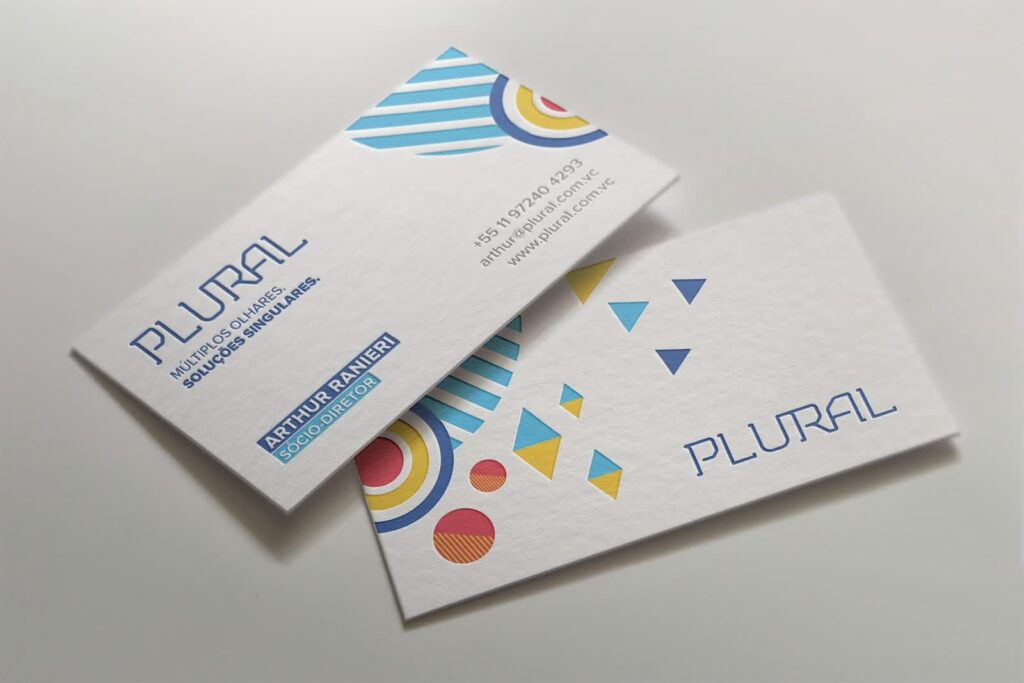 Geometric business card design.