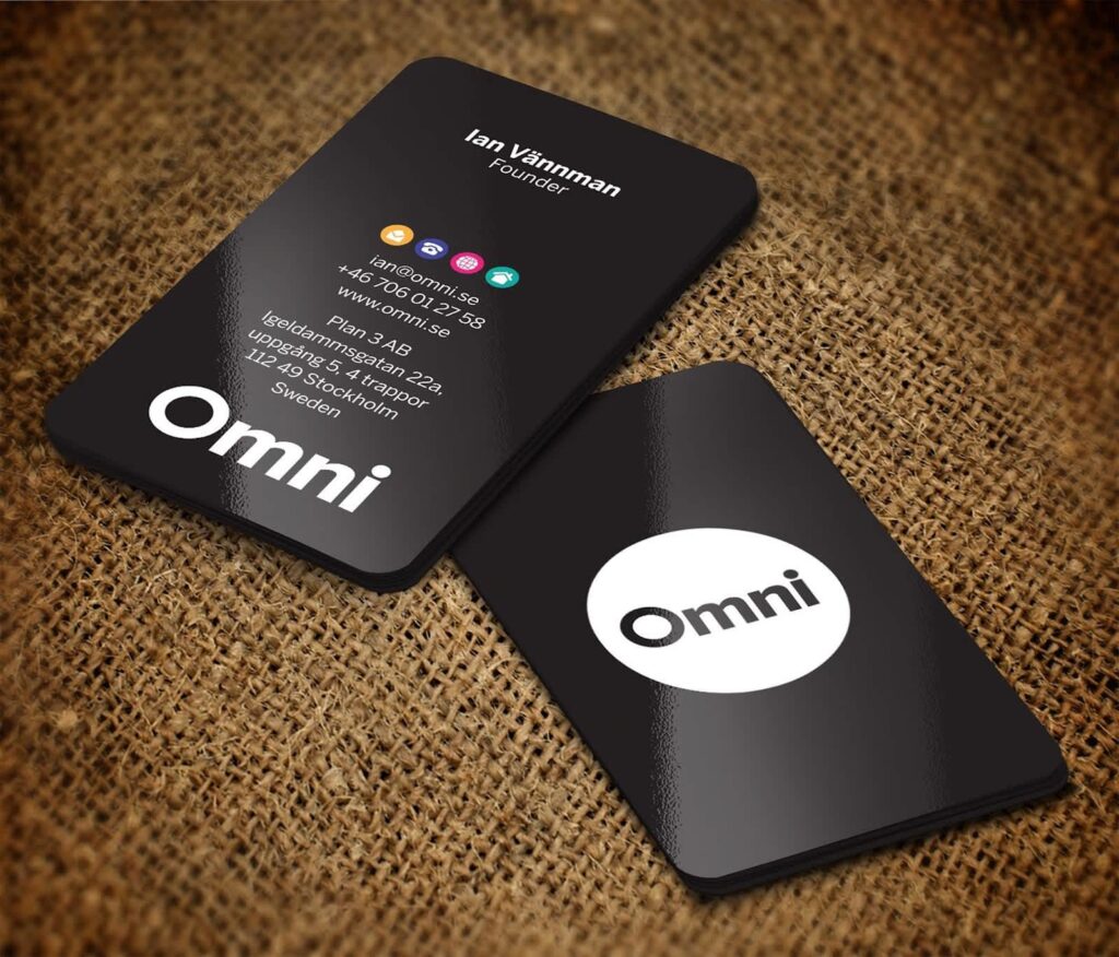 Omni business card design.