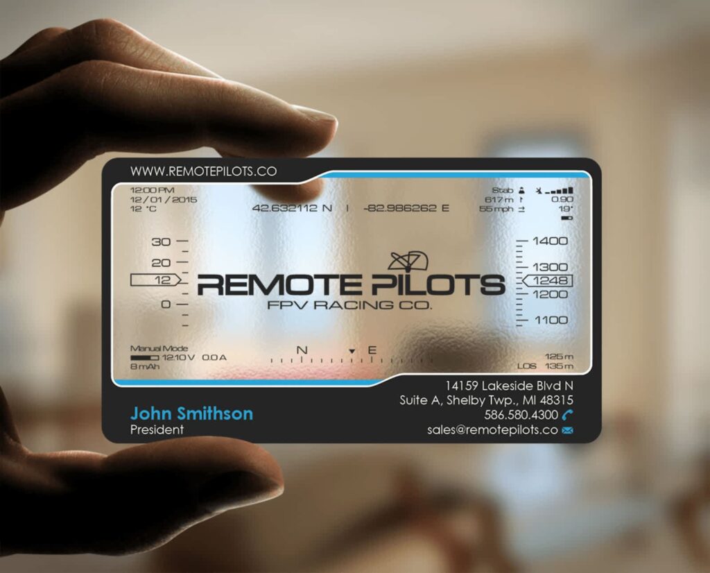 Remote Pilots business card design.