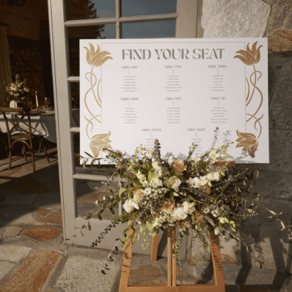 Wedding seating chart ideas