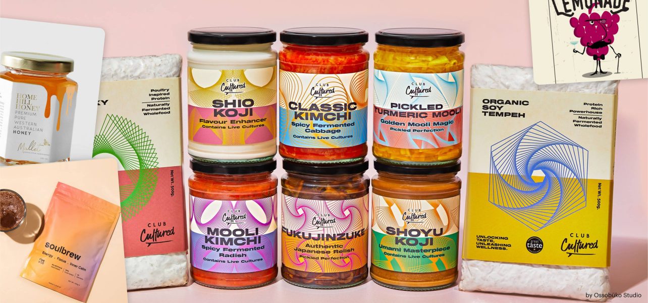 Packaging design trends 2025 collage of colorful jar and box designs