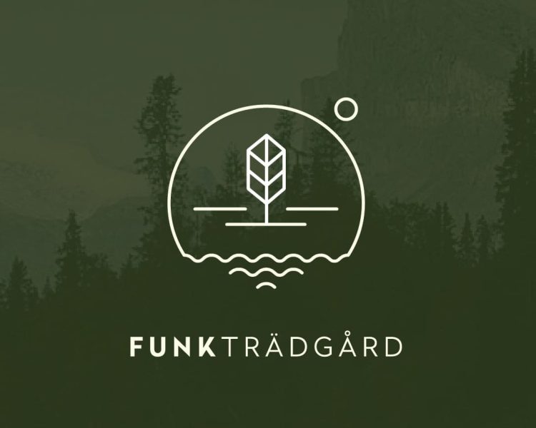 Trending Dark and Mossy logo design with white geometric image