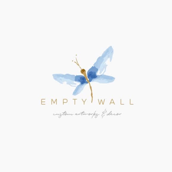 Delicate watercolor paint for logo designs