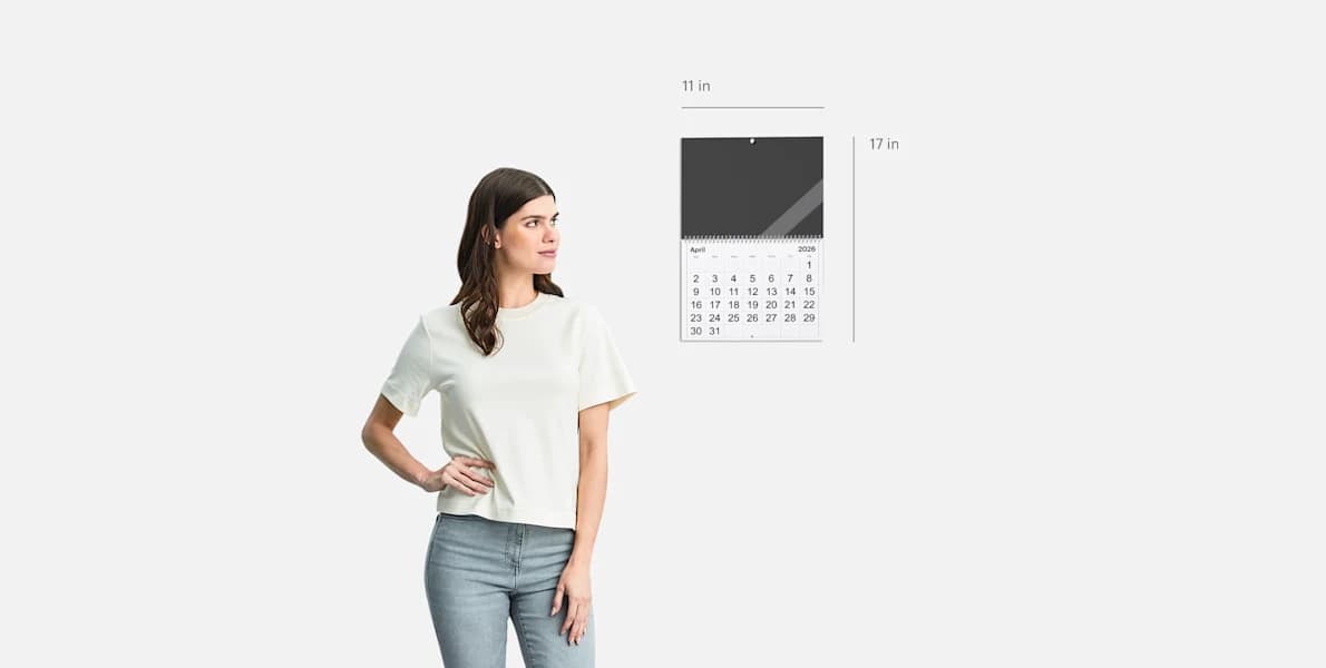 A classic with middle binding wall calendar