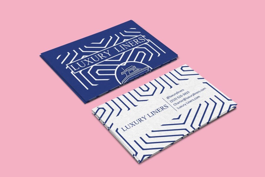 Blueprint business card design for luxury liners