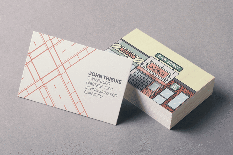 Collectible business cards with unique graphic design