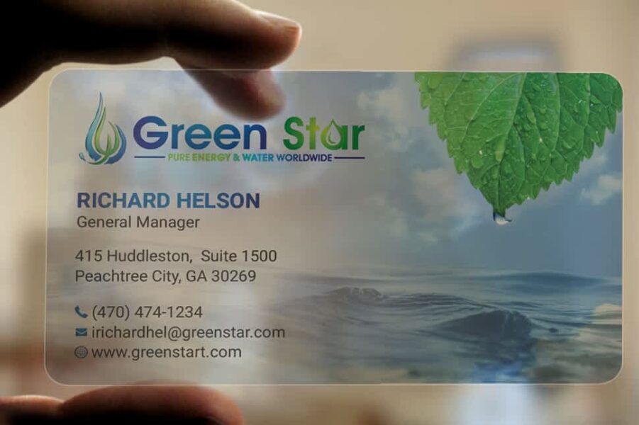 Transparent business card trends 2026