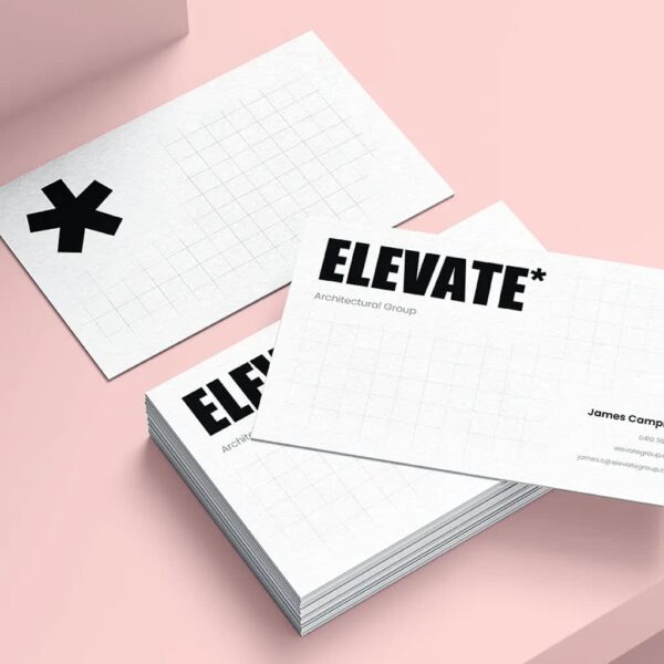 White luxury minimal card for an architecture business