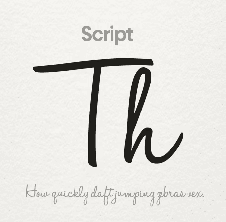 Script brand font