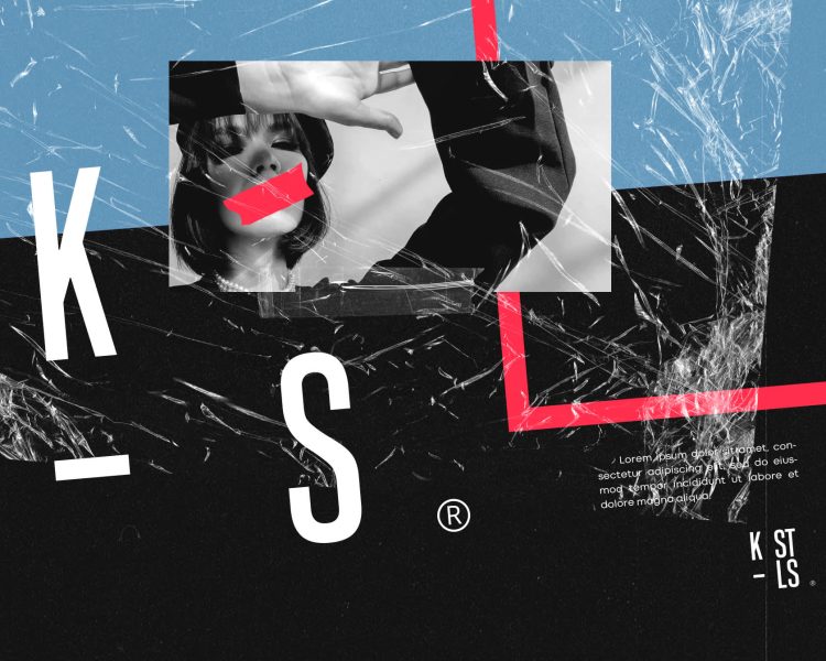 Markenidentit&auml;t mit dem Grafikdesign-Trend "Strukturierter Bildband" und digitalem Collage