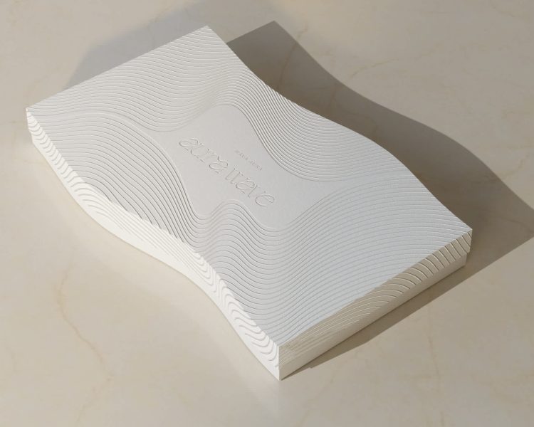 Funktionales und ruhiges Grafikdesign-Trend: Texturiertes Box-Design