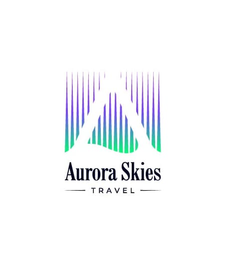 Northern lights-inspired atmospheric logos