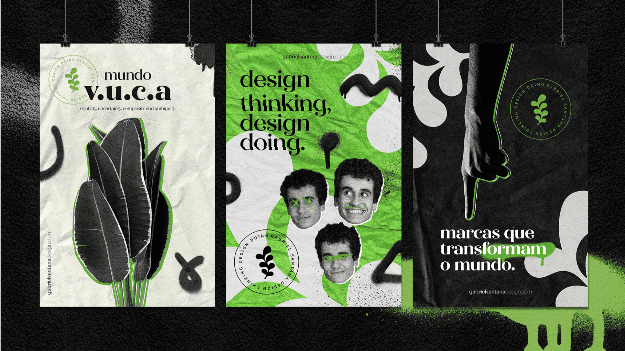 Branded poster designs and merchandise