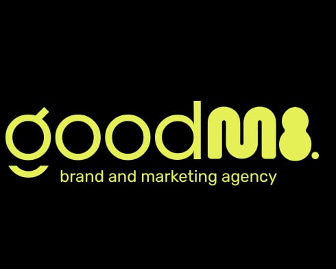 Neon yellow and black business card with bold letters
