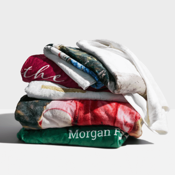 Plaid personnalis&eacute; &ndash; cadeaux de No&euml;l personnalis&eacute;s
