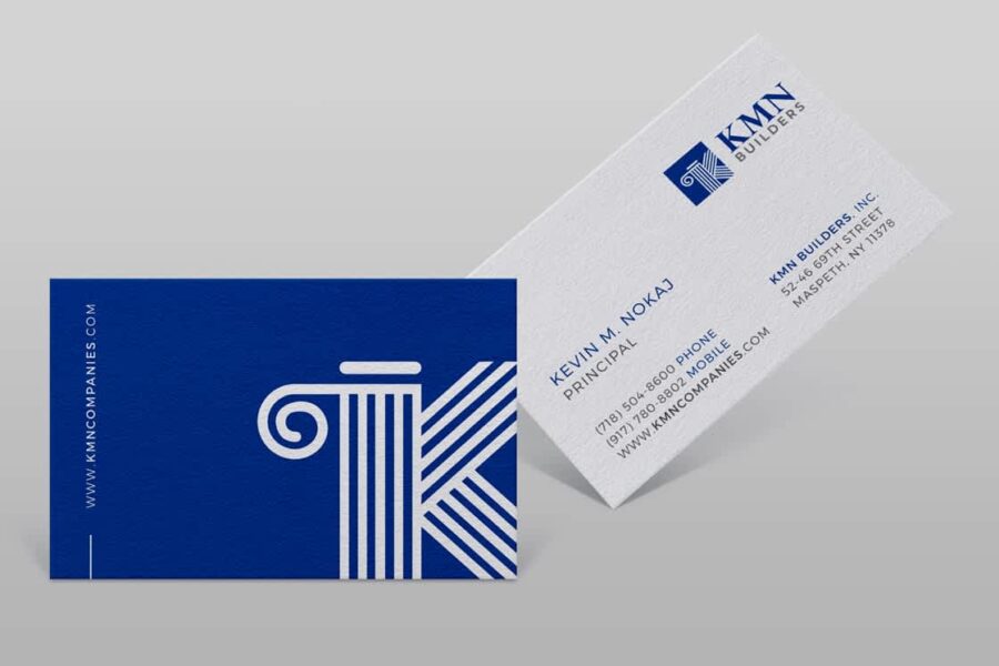 Design de carte de visite bleu et blanc