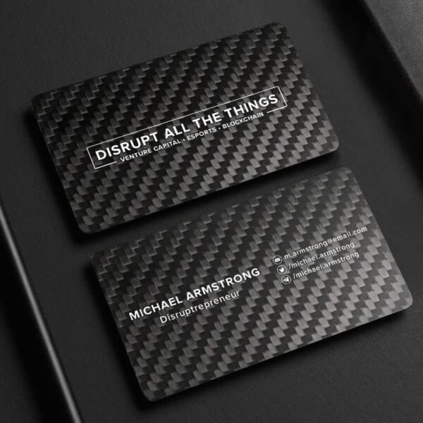 Design de carte de visite noire avec une surface textur&eacute;e
