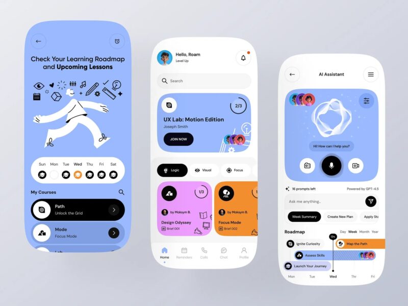 Design d&rsquo;application selon la tendance de design Snug Simple de 2026.