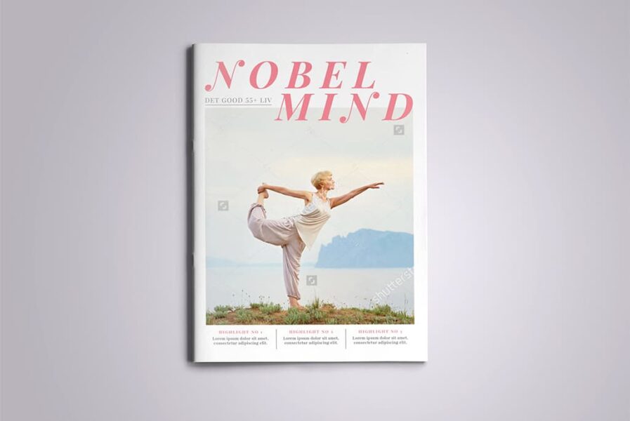 Typographie du titre principal sur la couverture du magazine