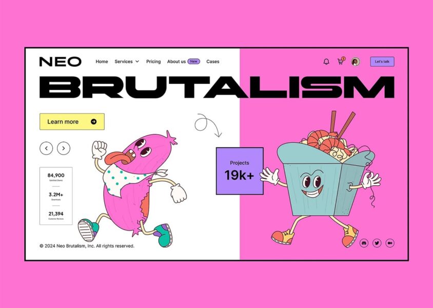 Tendance de design web Cute-alism de 2026.
