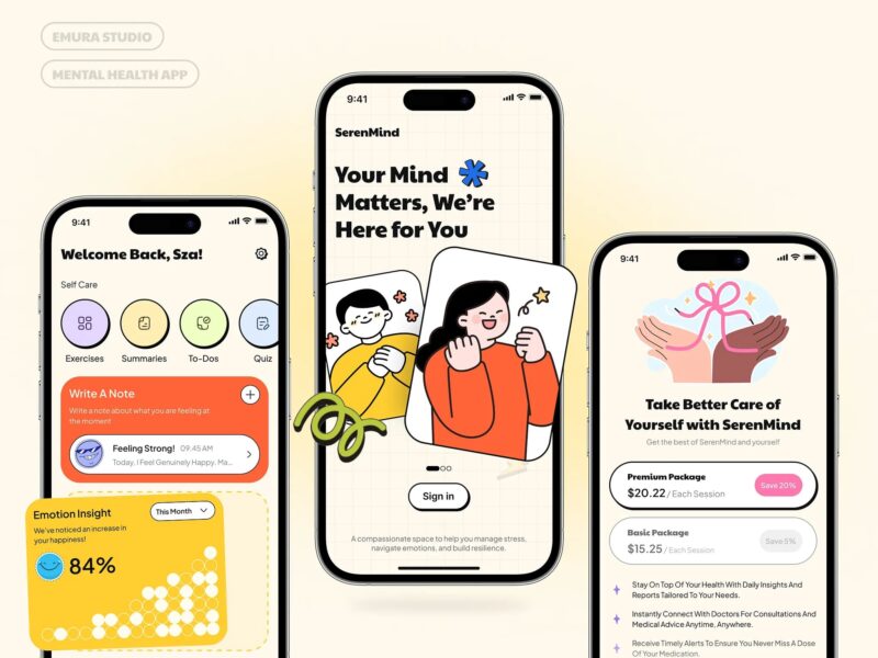 Design d&rsquo;une app de sant&eacute; mentale