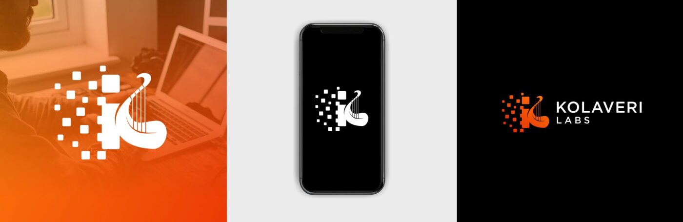 Logo pix&eacute;lis&eacute; sur un appareil mobile.